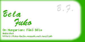 bela fuko business card